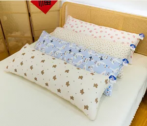 Cuscino lungo stampato per dormire, traversino da letto rimovibile e lavabile per decorazioni.