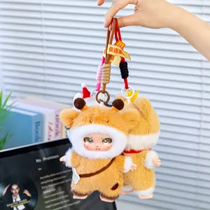 Jolie peluche animal poupée vinyle porte-clés cerf mignon pendentif sac charme jouet