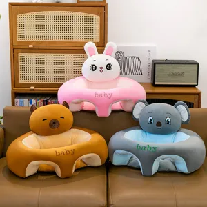 Infant sitting support sofa baby learning seat cute animal plush chair safety spine protection