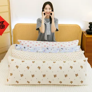 Cuscino lungo stampato minimalista di cartone animato per dormire, grande cuscino da letto