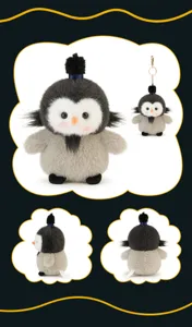 Cute penguin plush keychain fluffy toy cute bag pendant charm fluffy gift plushie accessory