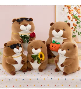 Set di peluche capibara carino con pose divertenti, decorazione perfetta per la stanza e regalo.