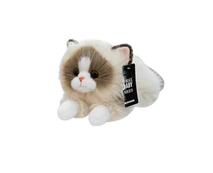 Simulation ragdoll plush cat toy cute fluffy kitty stuffed animal doll gift for kids