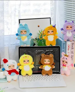 Süßes Plüschtier Schlüsselanhänger Set, modischer Tierstil Cartoon flauschiges Spielzeug