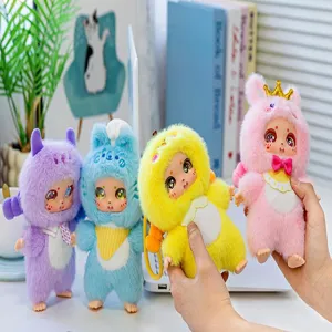 Süßer Plüschpuppen-Schlüsselanhänger, flauschiges Tierdesign, tolles Geschenk für Kinder.