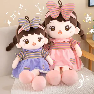 Cute plush cotton doll cute girl toy soft stuffed animal pillow sweet birthday gift for girls