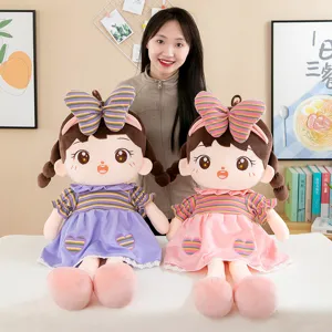 Cute plush doll toy cute cartoon girl stuffed pillow sweet birthday gift for girls