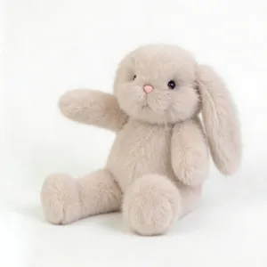 Cute plush lop-eared rabbit toy soft long-haired pink bunny doll for sleeping and hugging gifts.
