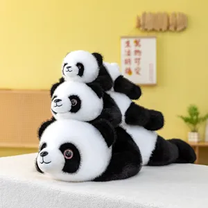 Lindo Panda Juguete de Peluche Animal de Peluche Suave Forro Polar de Visón de Milán Almohada Lindo Muñeca de Panda Compañero de Dormir Oficina Decoración Regalo