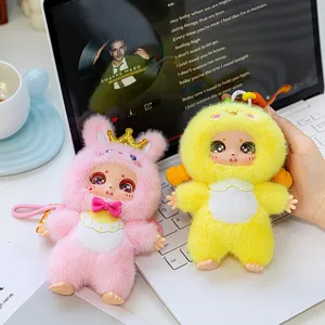 Niedliches Plüschpuppen-Schlüsselanhänger-Set, Tier-Plüsch-Anhänger für Taschen, Geschenke.