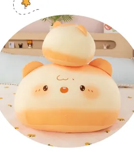 Cute bread mouse plush pillow soft stuffed animal toy for bedroom bed headboard decor cute