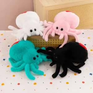 Simulation Spider Plush Toy Cute Insect Stuffed Animal Doll Soft Baby Soothing Companion Toy Room Decor