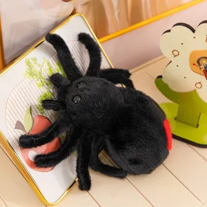 Cute simulation plush spider toy, soft stuffed insect doll for children holiday gift