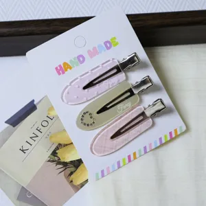 Joli ensemble de pinces à cheveux coréennes pastel avec strass et pinces pour frange.
