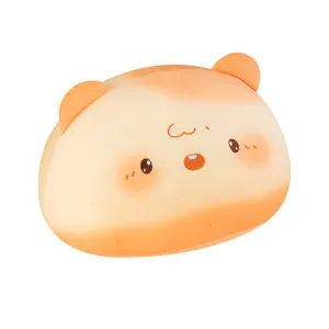 Cute soft bread hamster plush pillow, cute stuffed animal toy for bedroom decor, comfortable bed cushion.