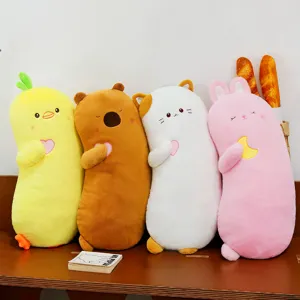 Cute cartoon animal long plush body pillow set, soft stuffed toys for bed, hugging pillow.