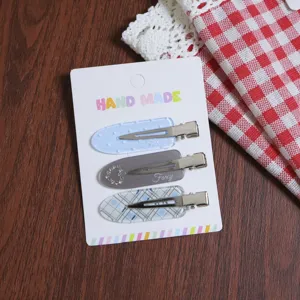 Korean style cute hair clips set for women sweet seamless bangs side pins daily accessories