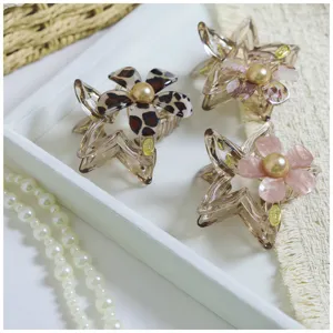 acetate flower star hair claw clip aesthetic shark clip elegant hair accessory women