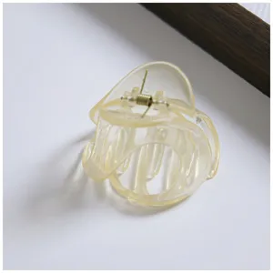 Transparent Resin Hair Claw Clip Medium Size Geometric Shark Clip Half Up Hair Styling