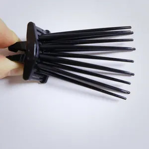 Black plastic hair root volumizer clip for bangs styling, portable hair accessory tool.