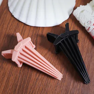Plastic root volume hair clips for bangs makeup styling, non-crease hair accessories, 2pcs