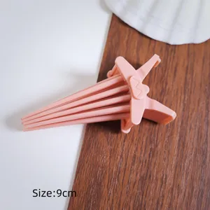 Pink hair root volume clip hair claw bangs styling tool lightweight daily hair accessory 9cm
