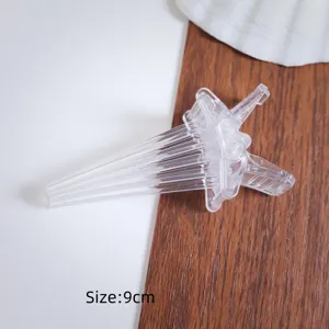 Transparent hair root volumizing clip bang roller styling tool plastic hair clamp size 9cm