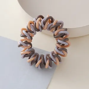 Elastico per capelli a filo di telefono treccia tripla accessorio coda di cavallo spirale