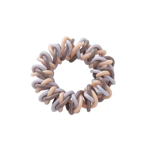 Elastico per capelli a spirale intrecciato a tre fili, fermacapelli colorato per coda di cavallo.