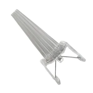 Transparent plastic hair root volumizing clip for bangs and hairstyles main view product.