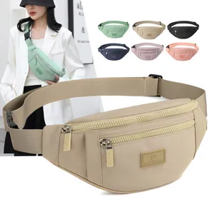 Women Casual Oxford Cloth Crossbody Bag Lightweight Waterproof Chest Fanny Pack Minimalist Travel Daily Shoulder Bag