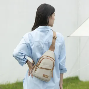 Women nylon sling chest bag casual crossbody daypack fashionable travel outdoor lightweight bag
