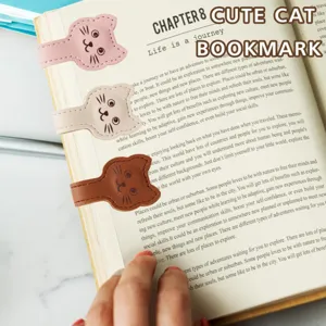 Cute cat magnetic bookmarks for reading, planner page clips, cute stationery gifts for students.