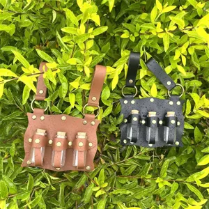Mittelalter leder trank flaschen halter set, vintage magie alchemie requisiten für cosplay.