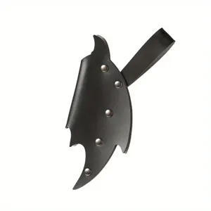 Étui de baguette magique en cuir médiéval pour cosplay, accessoire de sorcière noir principal