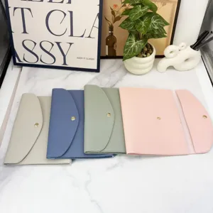 Multifunctional PU leather trifold notebook folder A5 file storage organiser in assorted colors.