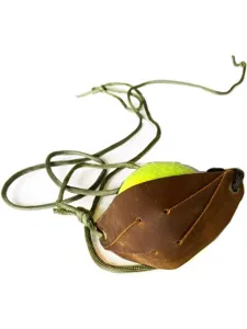Outdoor retro katapult lederen tas herder jacht tasje zware zak hoofdaanzicht tool