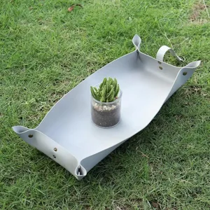 Waterproof thick leather gardening mat for potted plants and soil transplanting