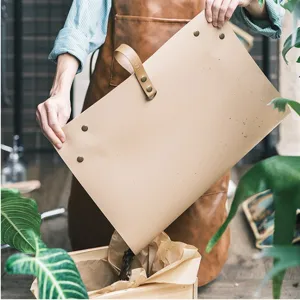 Waterproof thickened leather gardening mat for potted plants soil change and transplanting tray.