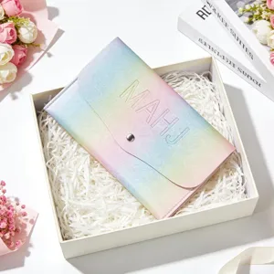 Portacarte Mahjong in pelle glitterata arcobaleno custodia protettiva per feste di gioco