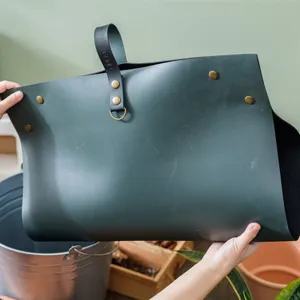 Waterproof thick leather gardening mat potting plant transplanting tray folding portable green