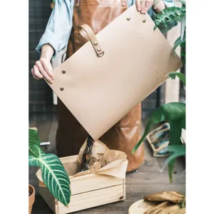 Waterproof thickened leather gardening mat for potted plants repotting and soil transplanting tray.