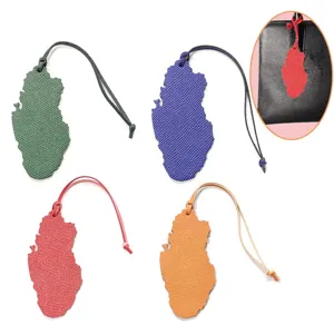 Qatar map leather bag charm stylish purse pendant luxury style accessories cute key chain decor