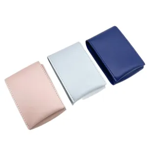 Astuccio portarossetto in pelle portatile borsa cosmetica per trucco con specchio per viaggio