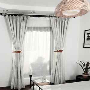 Brown leather curtain strap tieback adjustable buckle curtain holder home decor accessory