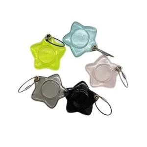 PVC Star Protective Case for Apple AirTag, Portable Anti-Loss Tracker Holder Keychain