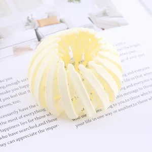 Light yellow plastic bird nest hair clip bun maker lazy ponytail holder clip new