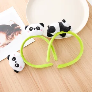 Leuke pluche panda haarband groene haarhoepel reizen foto haaraccessoire schattig