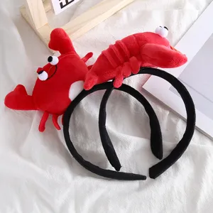 Schattige pluche kreeft en krab haarband voor grappige fotoshoots en feestjes. Zacht haaraccessoire.