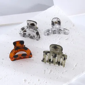 Small hair claw clips set matte translucent hair accessories for bangs styling cute aesthetic decor
